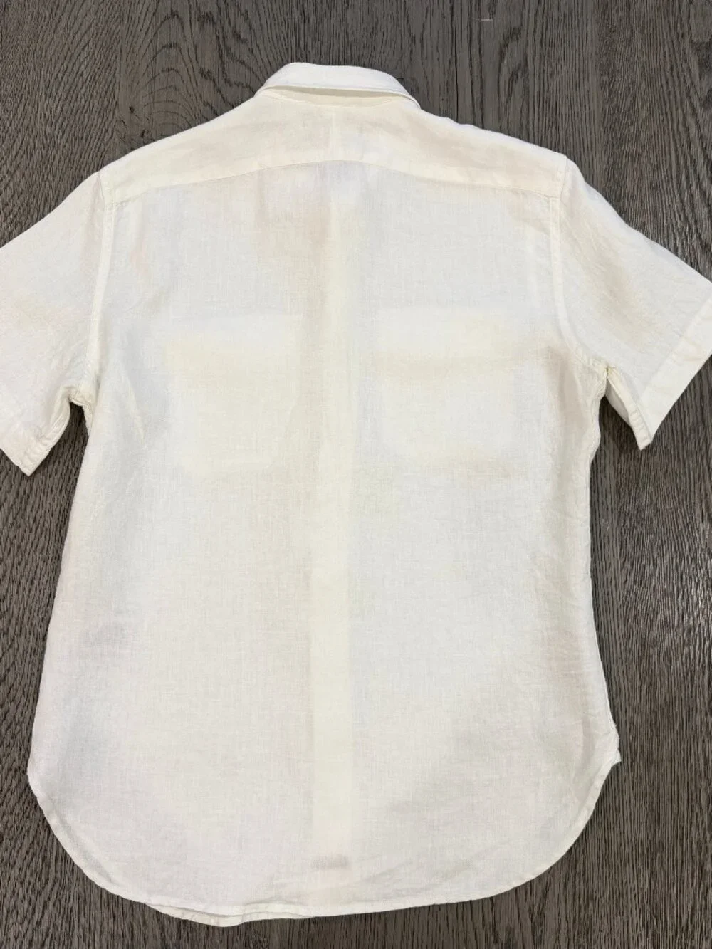 Banana Republic Heritage Collection Men's Linen Shirt Grant Slim Fit M White